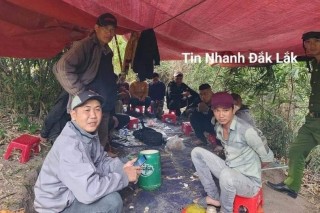 Cảnh sát đột kích sòng bạc trong rừng Khuê Ngọc Điền - Krông Bông - Đak Lak